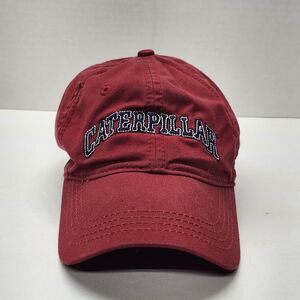 Caterpillar CAT Spell Out Red Adult strap back Hat Cap CATPAC